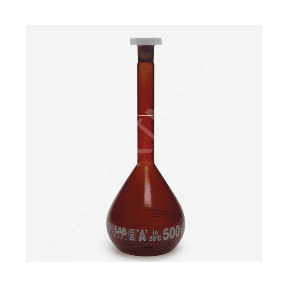 014.01.101 Balon Joje - Standard - Amber - A Kalite - Grup Sertifikalı - Beyaz Skala - 100 Ml - Ns 14/23 (2 Adet/Paket)