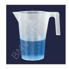 026.02.250 Beher - Kulplu - P.P - Kısa Form - Kabartma Skala - 250 Ml 1 Adet / Paket