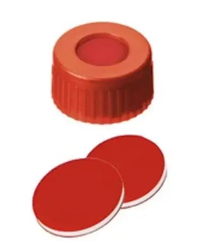 Kapak 9mm, Pp, Kırmızı, Orta Delikli,ptfe Kırmızı/silikon Beyaz/ptfe Kırmızı 100 Adet