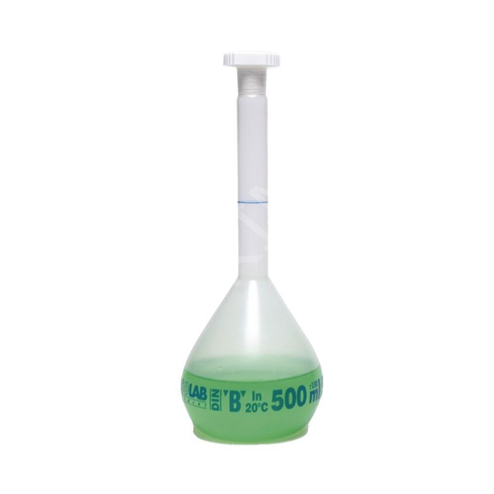 014.03.100 Balon Joje - P.P - Şeffaf - B Kalite - Mavi Skala - 100 Ml - Ns 14/23 1 Adet / Paket
