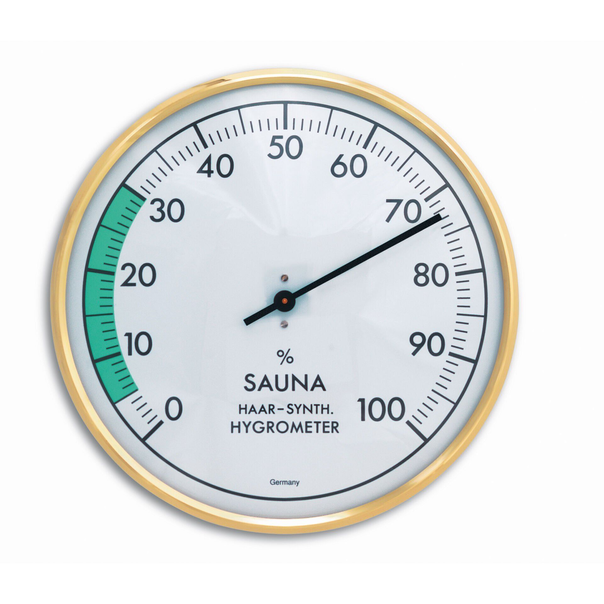 Metal halkalı analog sauna higrometresi