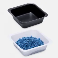 Tartım Kabı - P.s - Kare Form - Beyaz - 250 Ml - Gamma Steril