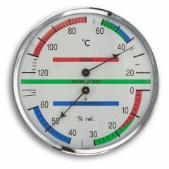 Metal halkalı analog sauna termo-higrometre