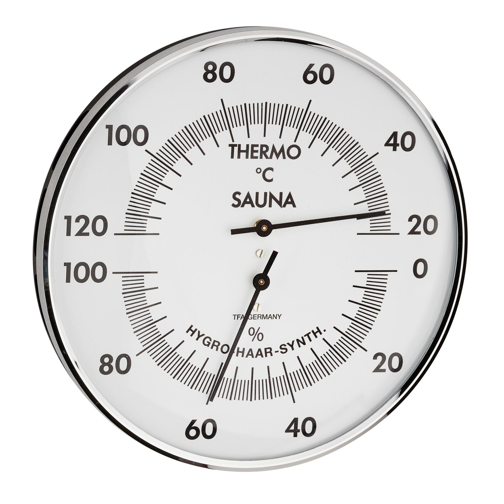 Metal halkalı analog sauna termo-higrometre