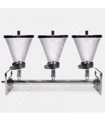 043.05.103 Vakum Manifold Düzeneği - Paslanmaz Çelik - 3 Gözlü 1 Adet / Paket