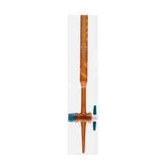018.01.025 Büret - Düz - Amber - Ptfe Musluklu - As Kalite - Grup Sertifikalı - Beyaz Skala - 25 Ml (1 Adet/Paket)