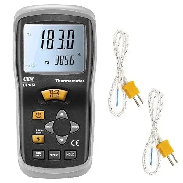 Cem Dt-613 K Tipi Prob Okuyucu 2 Kanallı Termometre