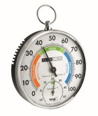 Metal halkalı analog termo-higrometre