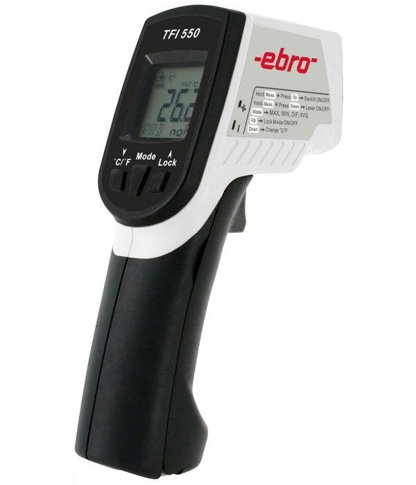 TFI 260 Basit INFRARED - Ayarlanabilir Emisyon Faktörleri   -60 °C ... +550 °C Termometre