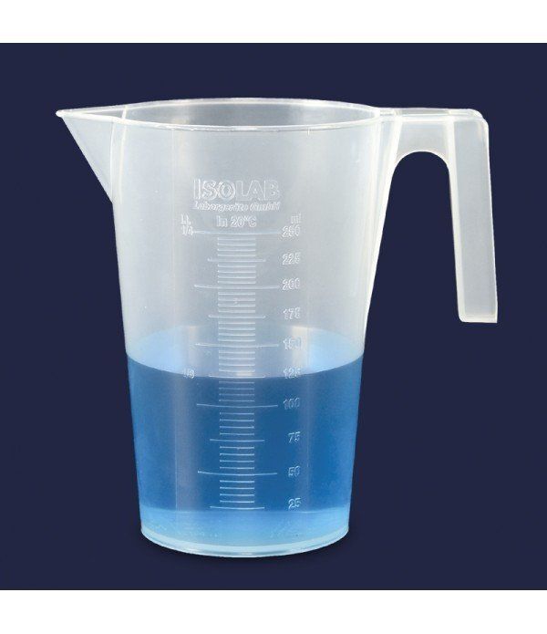 Beher - Kulplu - P.P - Kısa Form - Mavi Skala - 3000 Ml