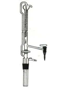 Otomatik Büret - Amber Renkli  Çift Cam Musluklu Deposuz  50