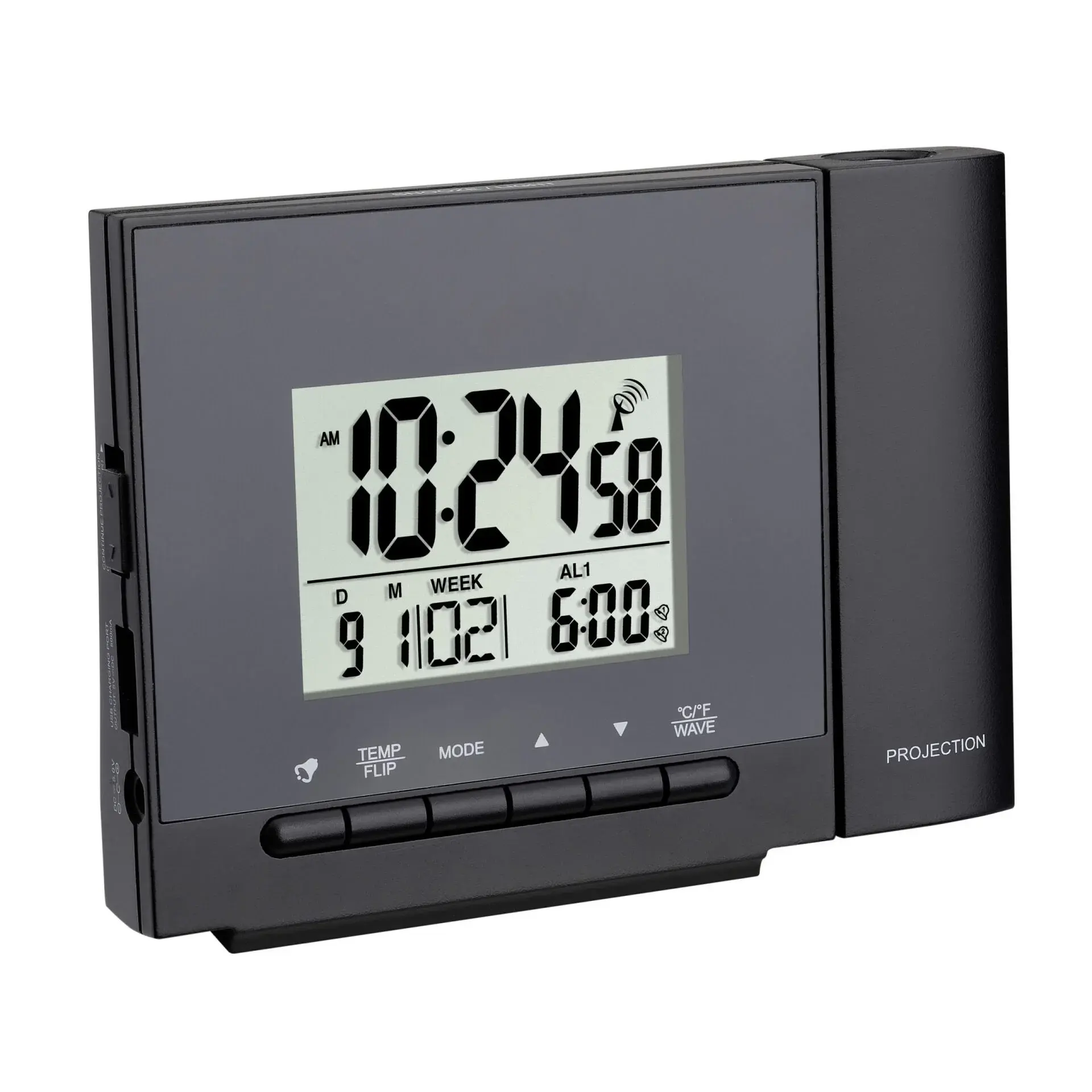 Sıcaklıklı Radyo Kontrollü Projeksiyonlu Çalar Saat