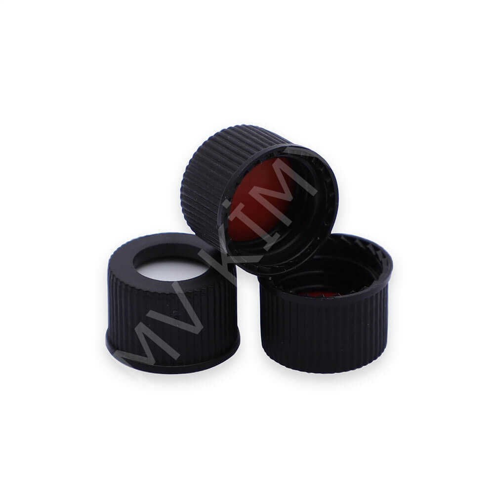 Kirmızı Ptfe/Beyaz Silikon Septa, 13Mm Siyah Vidalı