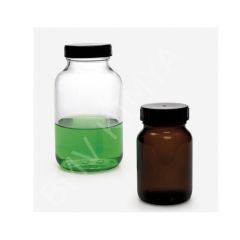 061.11.250 Şişe - Geniş Boyunlu - Nötr Cam - Amber - 250 Ml - Gl 55 (10 Adet/Paket)