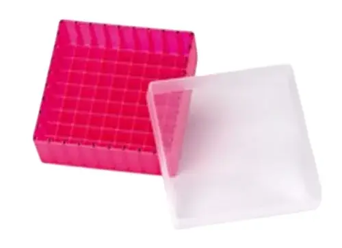 Vial Saklama Kutusu Pp, 1,5ml, 1,8ml Ve 2ml Vial İçin, Pembe, Kapak İle (130 X 130 X 45mm) 1 Adet