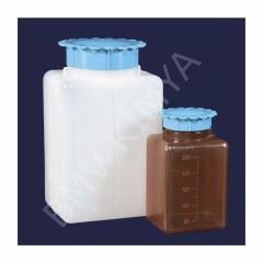 061.07.100 Şişe - P.E - Şeffaf - Geniş Boyun - Vidalı Kapaklı - 100 Ml 50 Adet / Paket