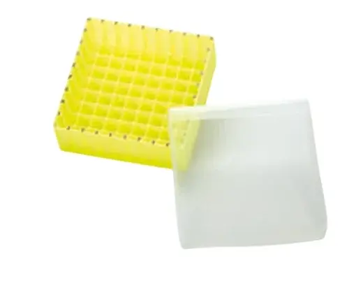 Vial Saklama Kutusu Pp, 1,5ml, 1,8ml Ve 2ml Vial İçin, Sarı, Kapak İle (130 X 130 X 45mm) 1 Adet