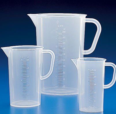 Beher - Kulplu Plastik (Pp) Mat  Taksimatları Kalıp Üzerine Baskılı 5000 Ml