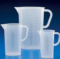 Beher - Kulplu Plastik (pp) Mat  Taksimatları Kalıp Üzerine Baskılı 250 Ml