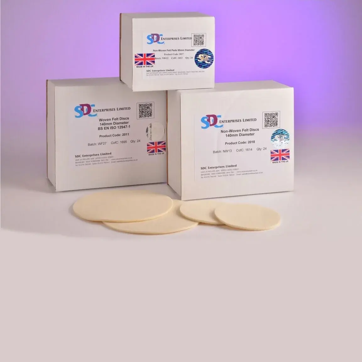 Martindale Keçesi Non-woven Çap: 140 Mm - 24 Adet