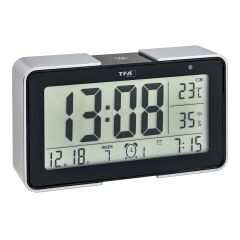 Çeşitli alarm seslerine sahip dijital radyo kontrollü çalar saat MELODY