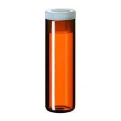 Vial 4ml Shell, 44.6 X 14.6mm, Amber, 15mm Pe Plug, Şeffaf 100 Adet
