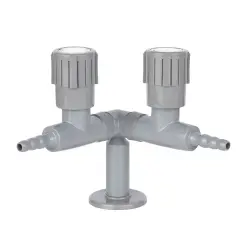 Tezgah Üstü Çift Çıkışlı Gaz Musluğu 90°