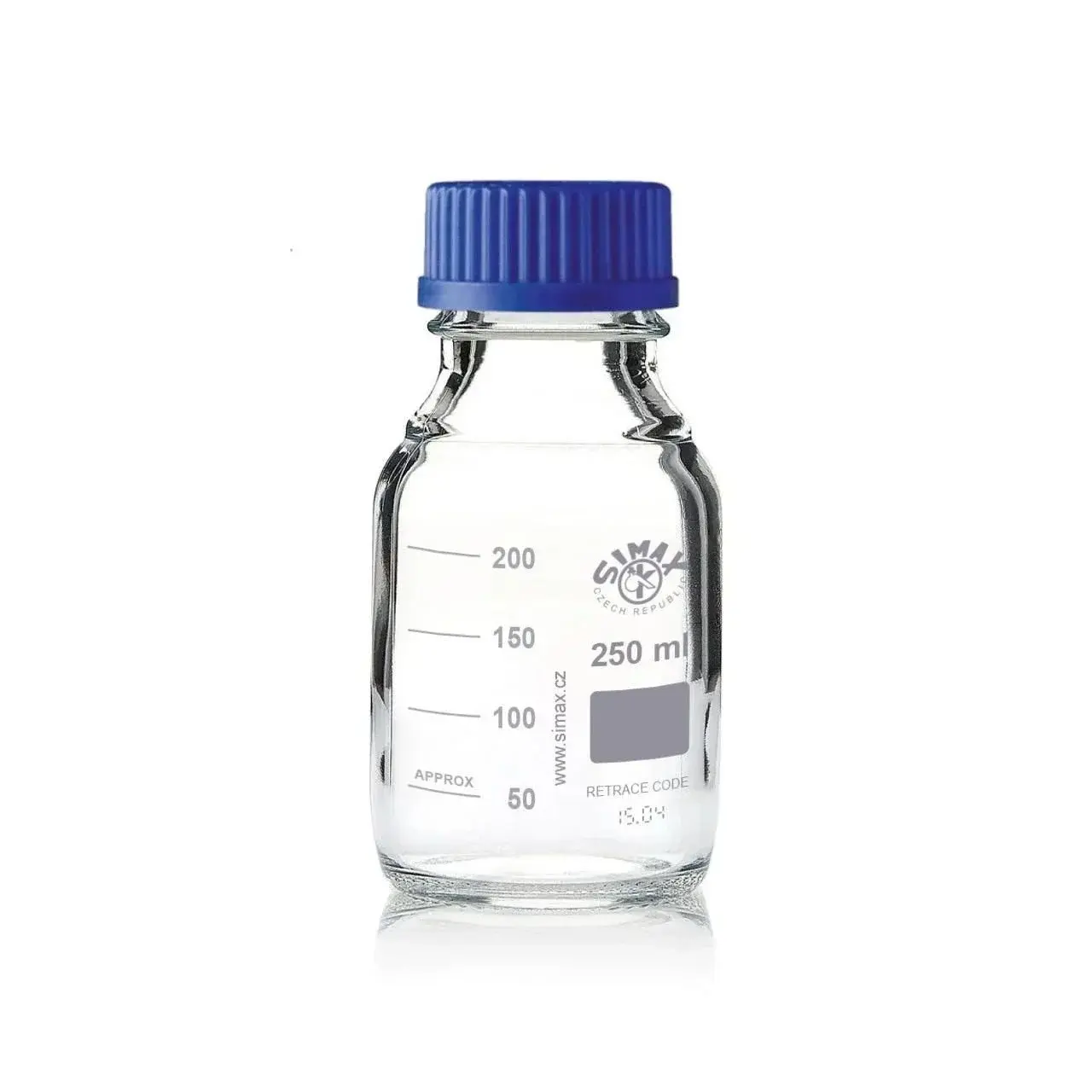 Cam Otoklav Şişesi - Vidalı Kapak - Şeffaf - 250  Ml