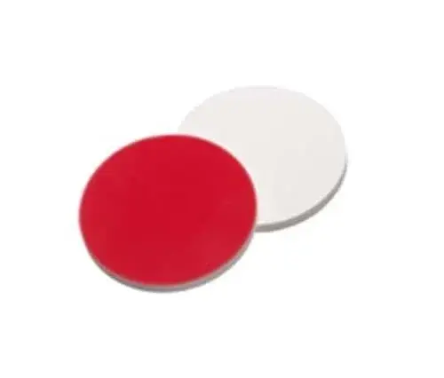 Septa 17mm, Silikon Beyaz/ptfe Kırmızı, 45° Shore A, 1.3mm 100 Adet