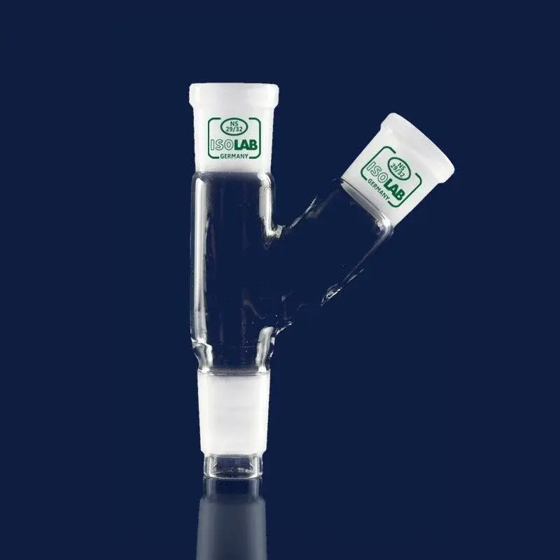 Adaptör - Çoklu - 2 Boyunlu - Yukarı Açılı - Dişi Şilif & Erkek Şilif : Ns 29/32 - Yukarı Açılı Dişi Şilif : Ns 14/23