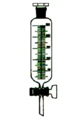 Silindirik Ayırma Hunisi - Dereceli  Teflon Musluklu 1000