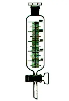 Silindirik Ayırma Hunisi - Dereceli  Cam Musluklu 100