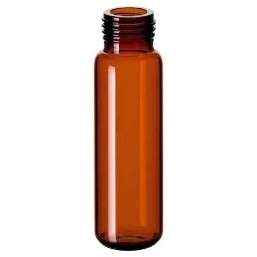 Vial 20 Ml, Precision Thread Headspace, 75.5 X 22.5mm Amber, 1.hidrolit Kalite, Dibi Yuvarlak (manyetikik Vidalı Kapak İçin Uygun) 100 Adet