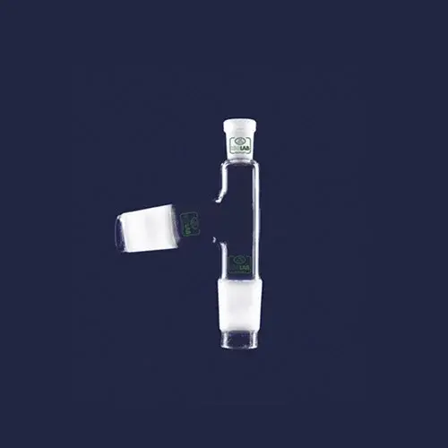 Adaptör - Distilasyon - Standart Başlık - Dişi Şilif Ns 14/23 - Erkek Şilif : Ns 19/26 - Açılı Erkek Şilif : Ns 19/26