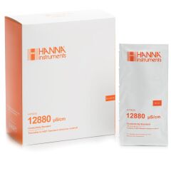HI70030P 12,880 µS/cm @ 25°C EC Calibration Standard Sachets, (25 x 20mL)