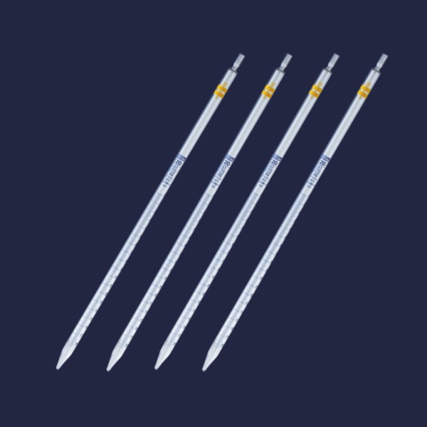 Pipet - Cam - Dereceli - As Kalite - Grup Sertifikalı - Mavi Skala - 1 Ml