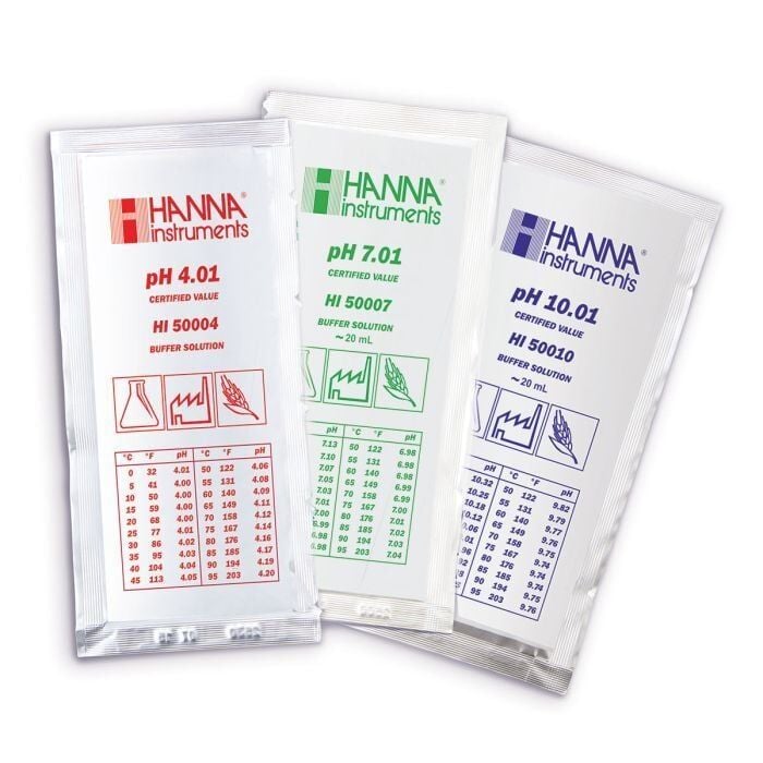 HI70006P pH 6.86 @ 25°C  Calibration Buffer Sachets, (25 x 20mL)