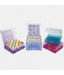 093.01.001R Cryo Tüp Kutusu - Polikarbonat - 2 Ml Tüpler İçin - Menteşeli Kapaklı - Rubi 1 Adet / Paket