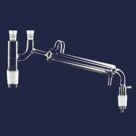 Distilasyon Bağlantıları - Kondenserli & Claisen Başlıklı - Vakum Adaptörlü - Erkek Şilif(ler) : Ns 29/32 - Kondenser Uzunluğu 400 Mm