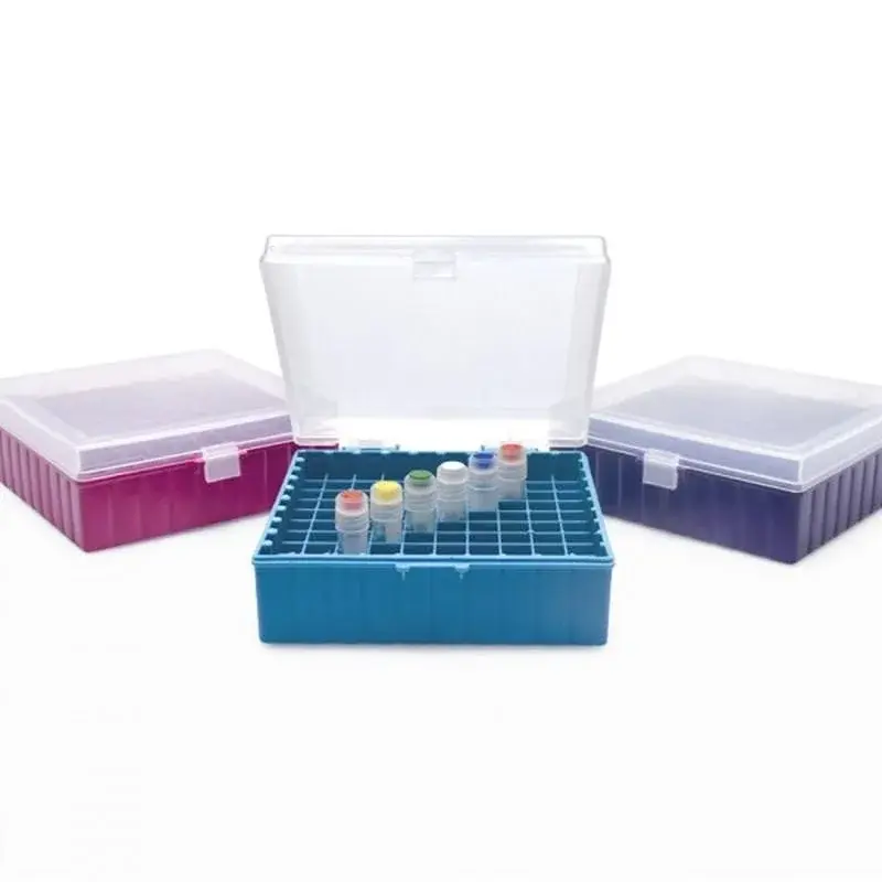 Tüp Kutusu - P.p - 100 Delikli - Menteşeli - Mavi