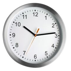 Alüminyum çerçeveli analog duvar saati