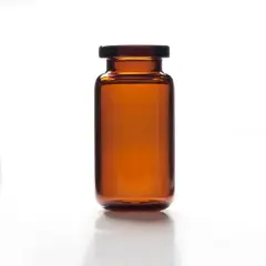 Vial 20ml Headspace, 46 X 22.5mm, Amber, 1. Hidrolit Kalite, Din - Kıvrım Boyunlu, Düz Dibi 100 Adet