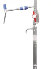 Büret - Otomatik - 25 Ml - Şeffaf - A Kalite - Grup Sertifikalı - Şelbahlı - Mavi Skala - Çift Ptfe Musluklu - 2000 Ml Depo Dahil