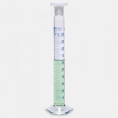 Mezür - Çalkalama - Hexagonal Cam Tabanlı - A Kalite - Grup Sertifikalı - Mavi Skala - 1000 Ml