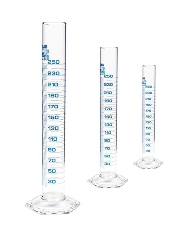 Mezür - Uzun Form - Hexagonal Cam Tabanlı - A Kalite - Grup Sertifikalı - Mavi Skala - 2000 Ml