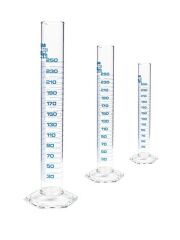 Mezür - Uzun Form - Hexagonal Cam Tabanlı - A Kalite - Grup Sertifikalı - Mavi Skala - 2000 Ml