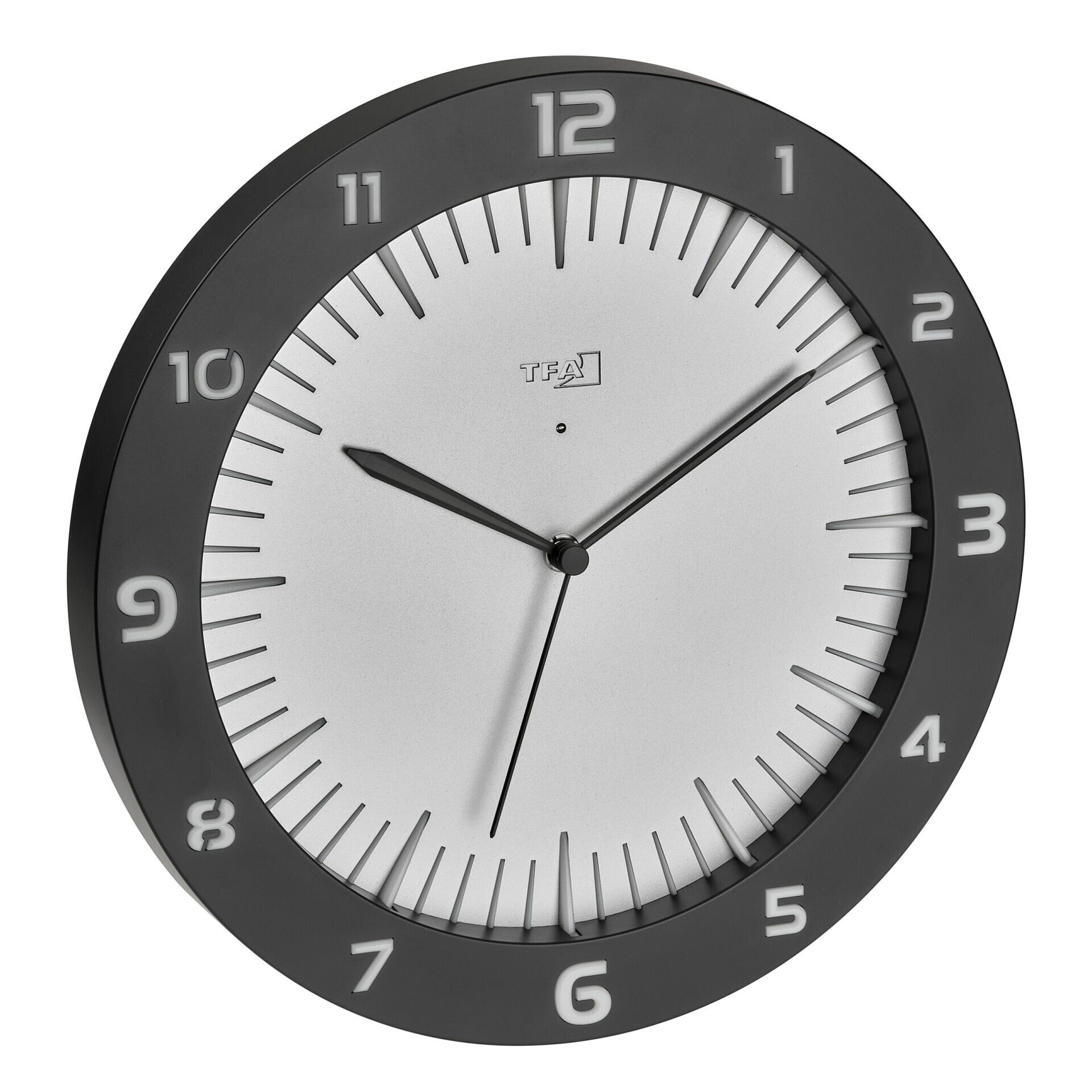 Renkli aydınlatmalı radyo kontrollü duvar saati LUMOCLOCK