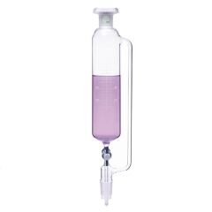 Damlatma Hunisi - Cam - Silindirik - Basınç Borulu - Dereceli - Ptfe Musluklu - 50 Ml