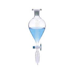 Damlatma Hunisi - Cam - Armudi - Dereceli - Ptfe Musluklu - 250 Ml
