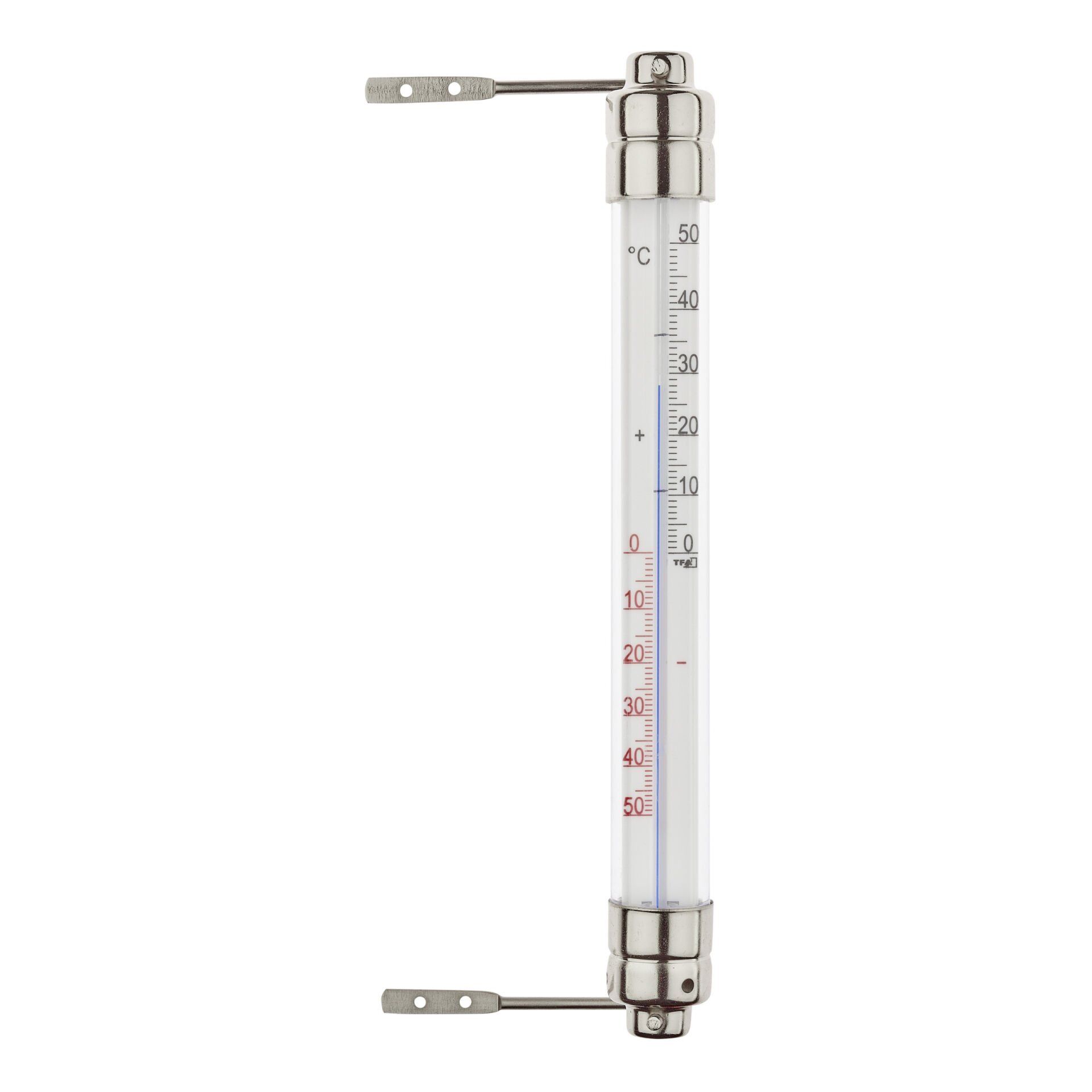 Metal tutuculu analog pencere termometresi